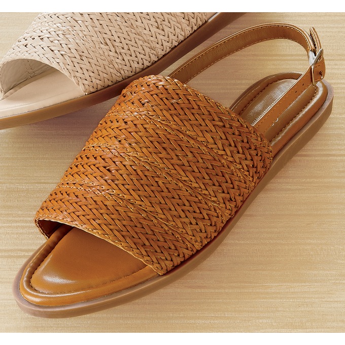 Amanda D&#39;Laurie Woven Vamp Slingback, , large