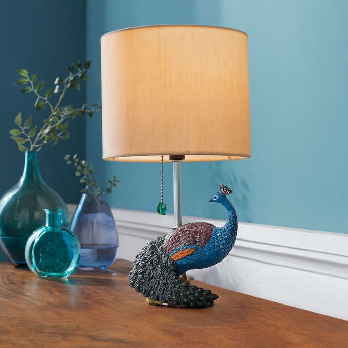 Peacock Accent Lamp, , large
