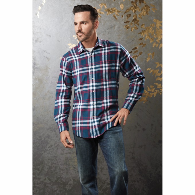 3-Pack Flannel Shirts, Brown Navy Olive, large