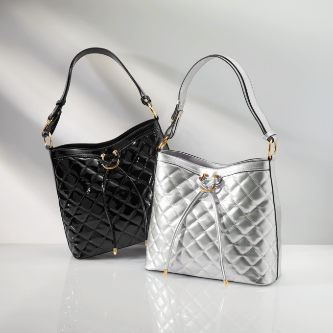 Quilted Diamond-Stitch Tote , , large