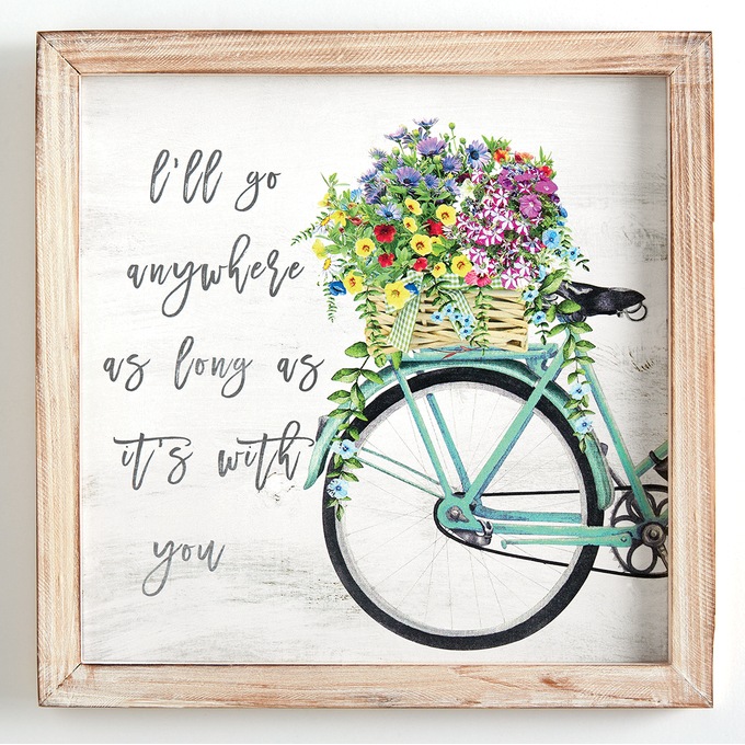 With You Floral Bicycle Art, , large