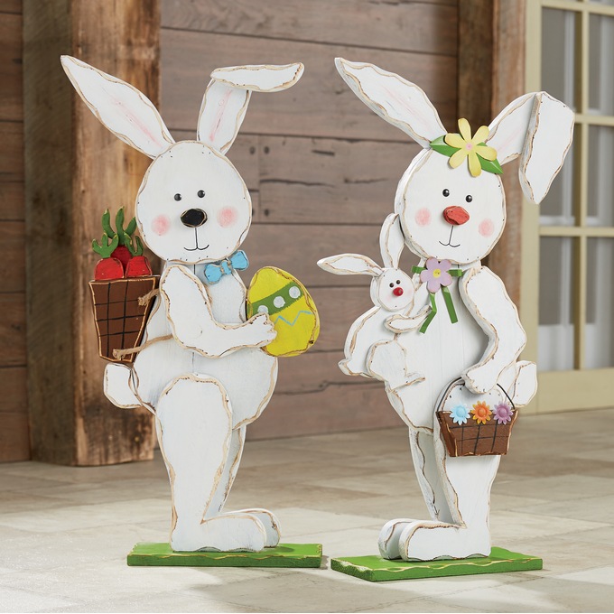 Chunky Wood Cutouts Bunnies - Buy Both and Save, , large