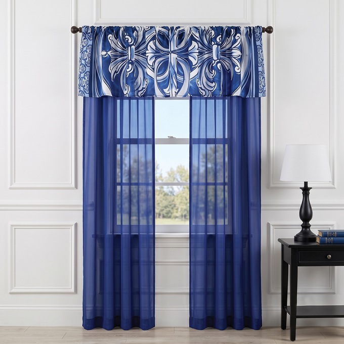 Baroque 30-Piece Medallion Comforter Set with Window Treatments, , large