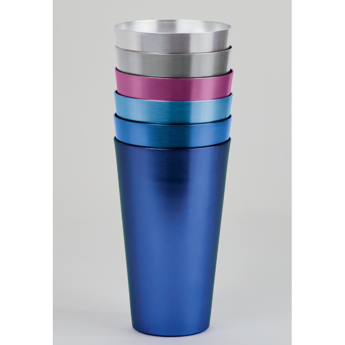 Set of 6 Aluminum Tumblers Seventh Avenue