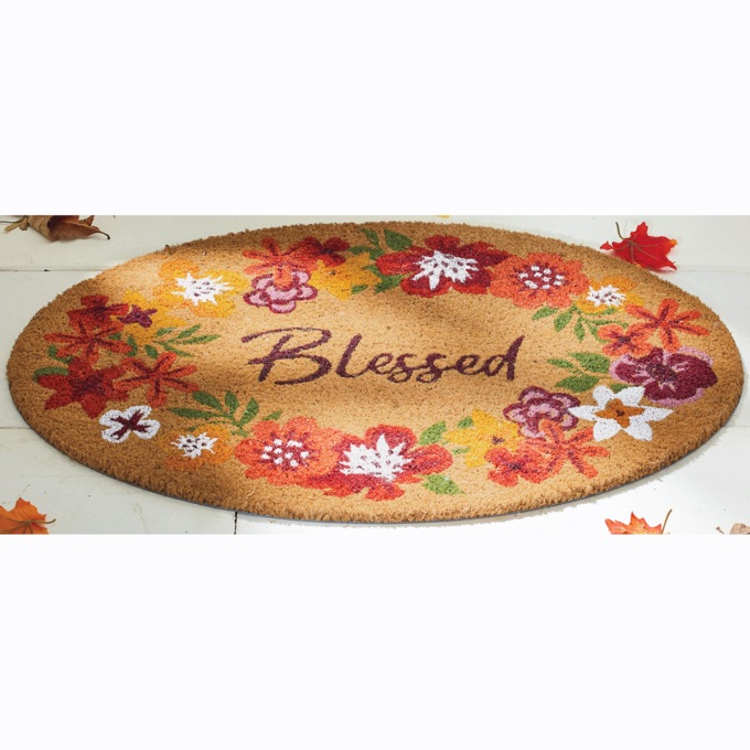 Oval Blessed Coir Mat - 20" x 30", , large