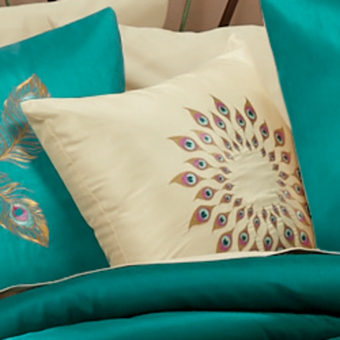 Peacock Feathers Comforter Set And Pillow Seventh Avenue