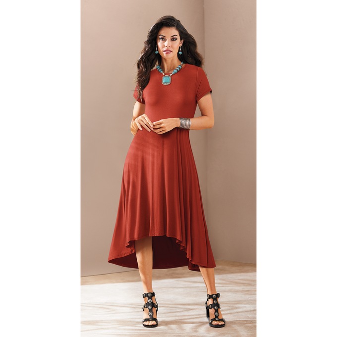Gigi High-Low Swing Dress, , large