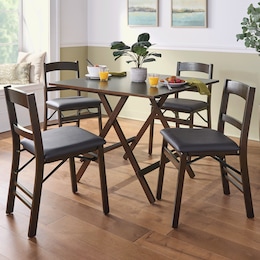 Jette Folding Table and Set of 4 Folding Chairs, , large