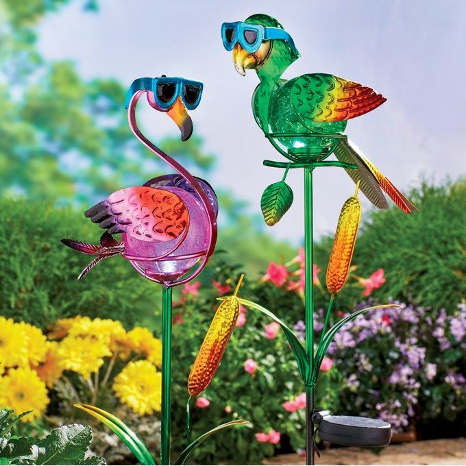 Solar Exotic Bird-Flamingo or Parrot, , large