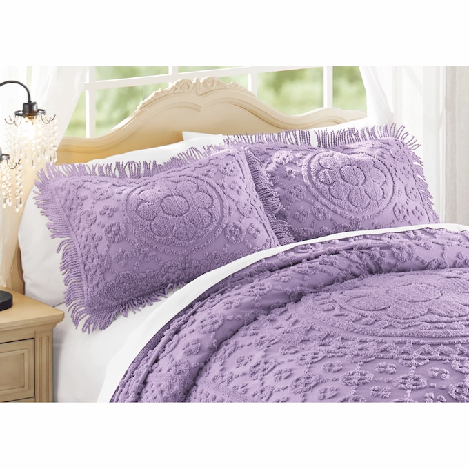 Emily Tufted Floral Cotton Chenille Sham, , large