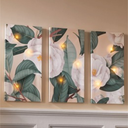 3-Piece Lit Romantic Magnolia Canvas, , large