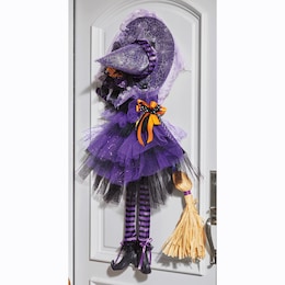 Halloween Witch Novelty Wreath, , large