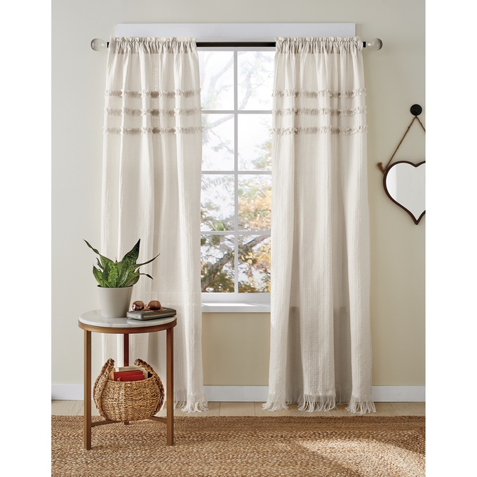 Textured Fringe Window Panel, , large