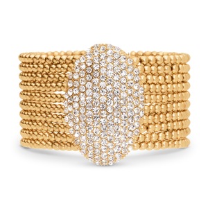Crystal Pavé Oval Stretch Bracelet, , large