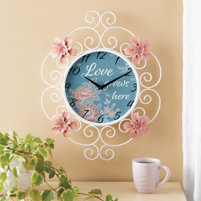 Scroll Cottage Wall Clock, , large