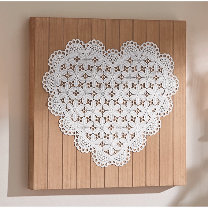 Scalloped Heart Plank Wall Art, , large