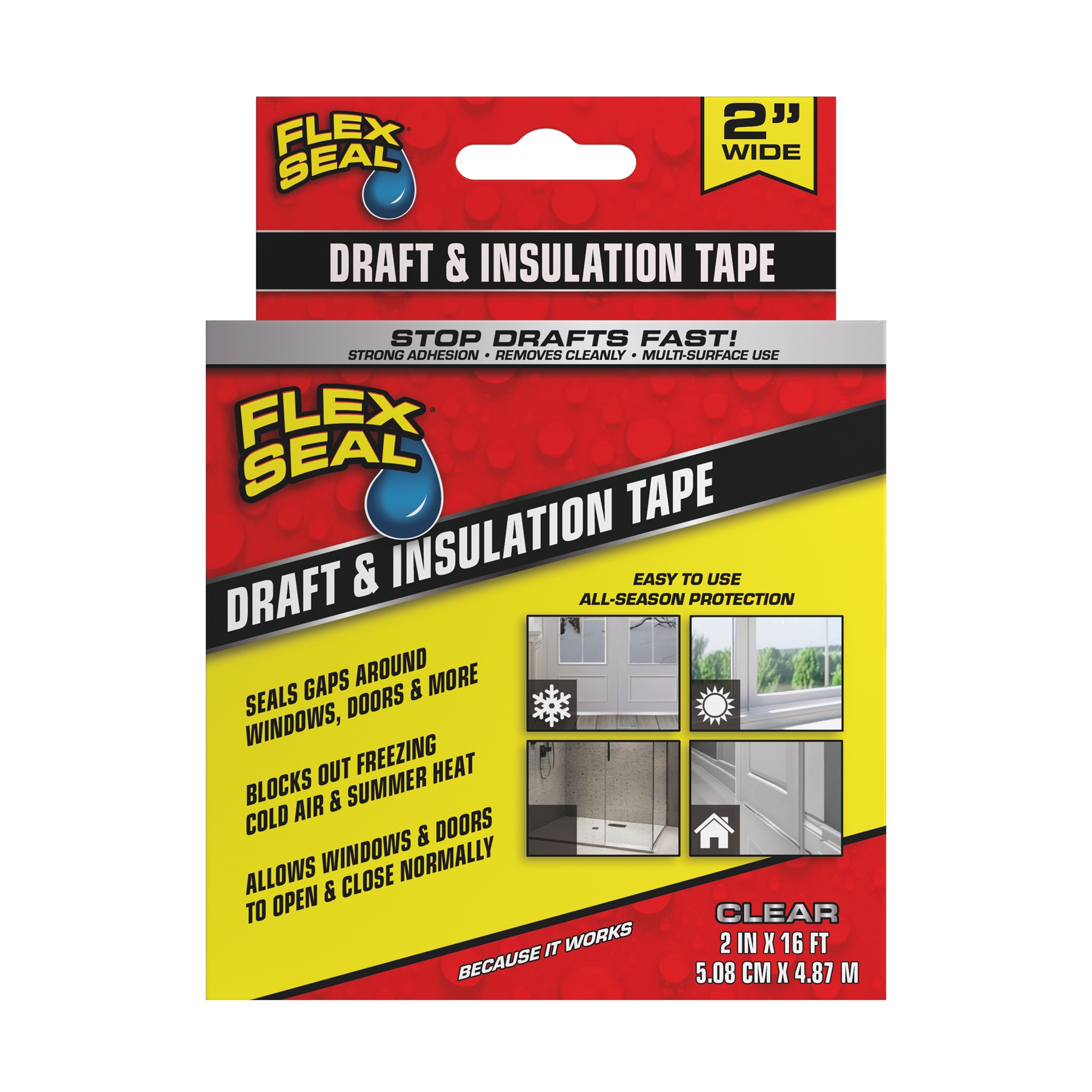 Flex Seal Draft & Insulation Tape, Clear, large