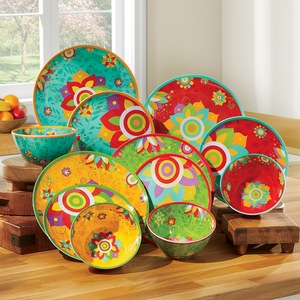 12-Piece Melamine Aruba Dinnerware Set, , large