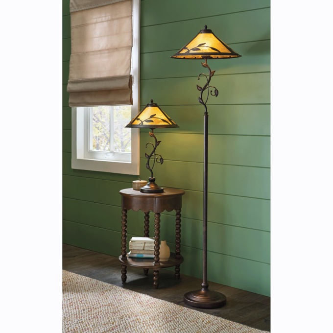 Scroll Leaf Mica Lamps, , large