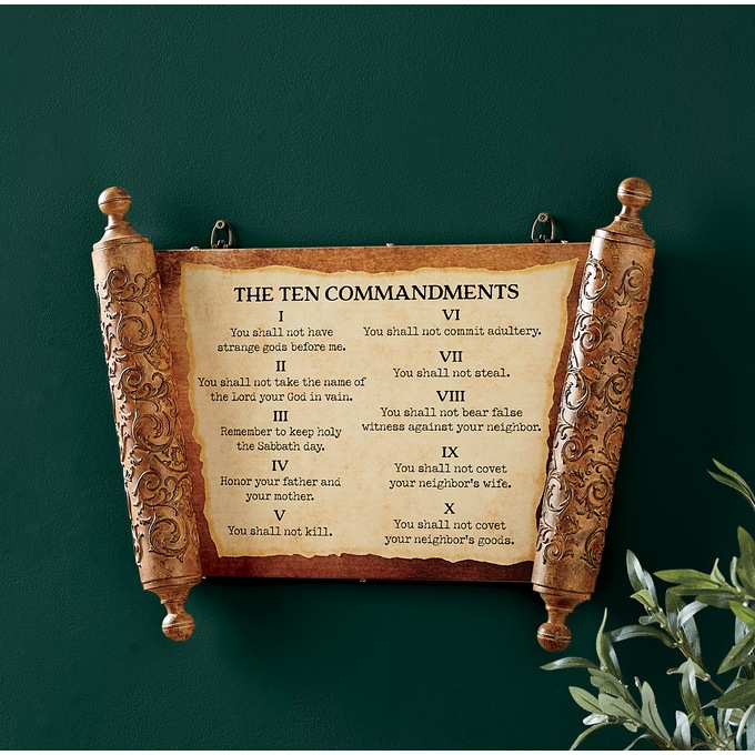 10 Commandments Wall Plaque, , large