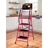 4-Step Safety Ladder, Red, large