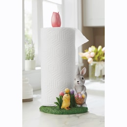 Tulip Bunny Paper Towel Holder, , large