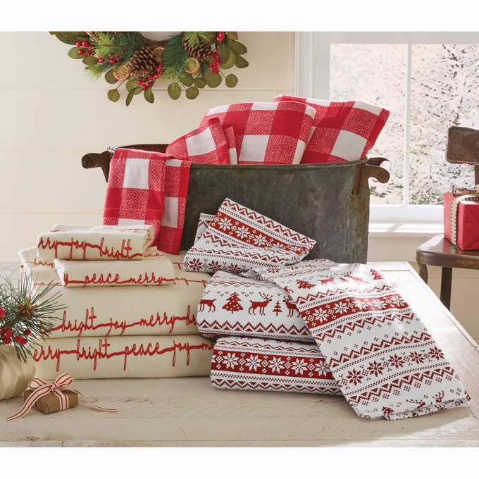 Novelty Cotton Flannel Sheet Set, , large