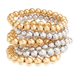 Two-Tone Stretch Bracelet Set, , large