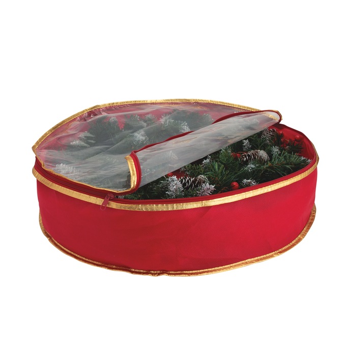 Simplify 2-Pack 24" Wreath Bag, Red, large