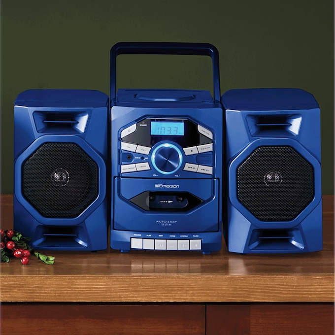 Emerson Portable CD/Cassette Stereo Boom Box, , large