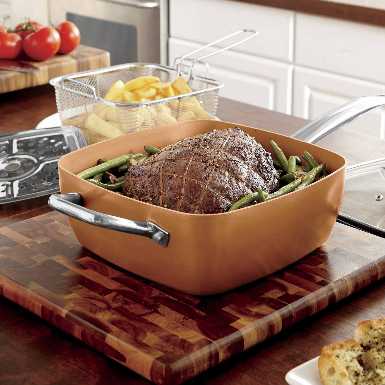 4Piece Copper Pan Set Seventh Avenue