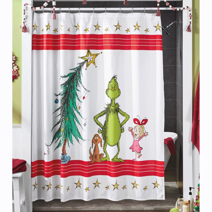 Grinch Shower Curtain, , large