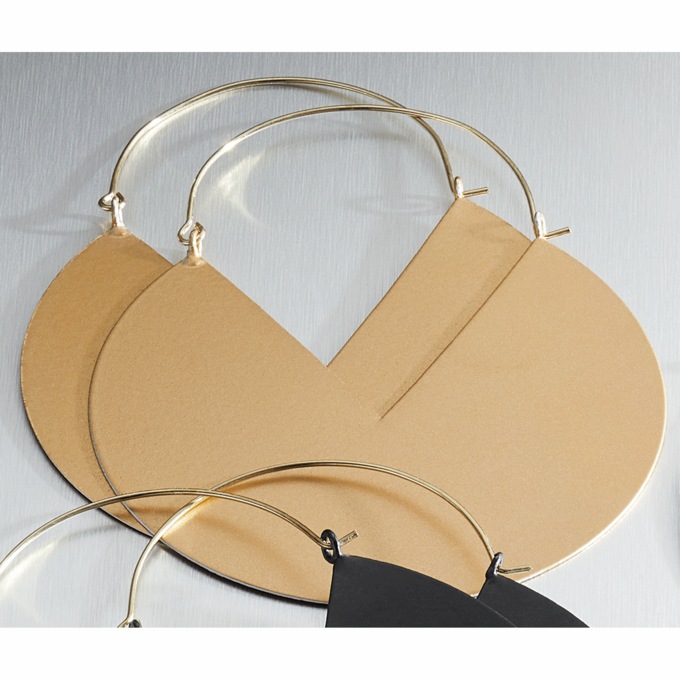 Color Fan Earrings, , large