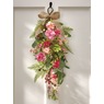 Pink Teardrop Swag with Burlap Bow, , large