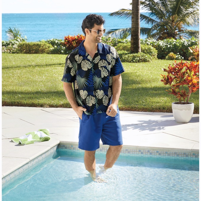 Outdoor Short-Sleeve Camp Shirt, , large