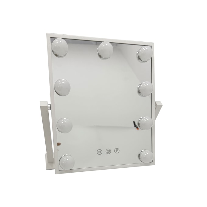 LED Vanity Makeup Mirror with Adjustable Light Temperature Settings, White, large
