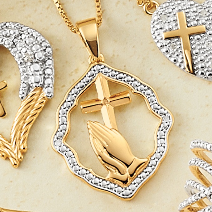 Diamond Faith Pendant, , large