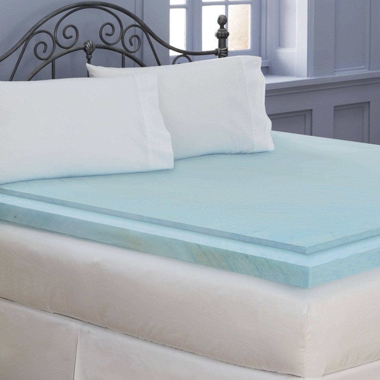 2 5 Inch Sleep Connection Viscose Memory Foam Topper With Smooth 2 5 Inch Sleep Connection Viscose Memory Foam Topper With Smooth Cooling Gel By Montgomery Ward