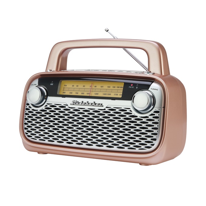 Studebaker Radio with Bluetooth & Rechargeable Battery, , large