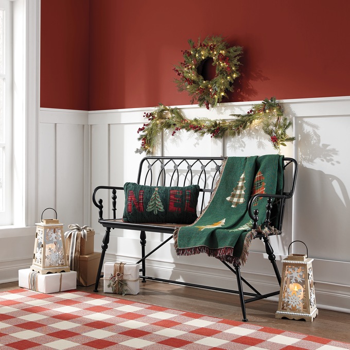 Lit Cedar and Berries Garland, , large