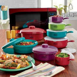 Ginny&amp;&#35;39;s 16-Piece Assorted Microwave Cookware, , large