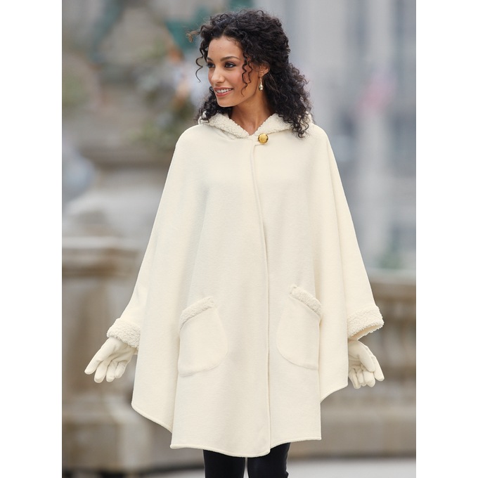 Simone Sherpa Cape and Gloves Set, , large