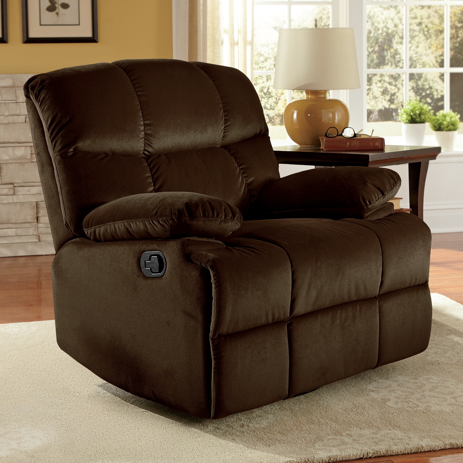 Microfiber Swivel Rocker Recliner | Seventh Avenue