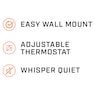 Handy Heater Wall-Mountable Room Heater, White, large