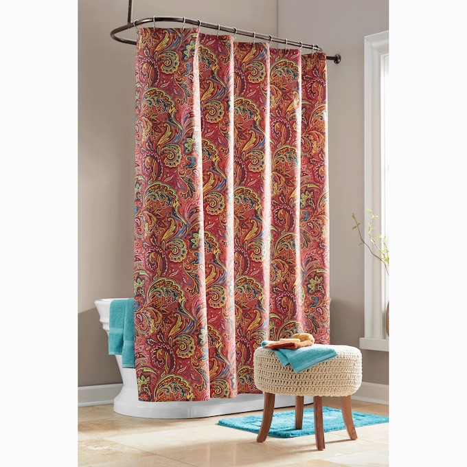 Color Connection Paisley Shower Curtain, , large