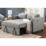 Convertible Loveseat with USB and Cupholders, Gray, large