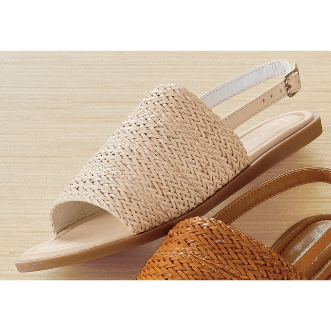 Amanda D&#39;Laurie Woven Vamp Slingback, , large