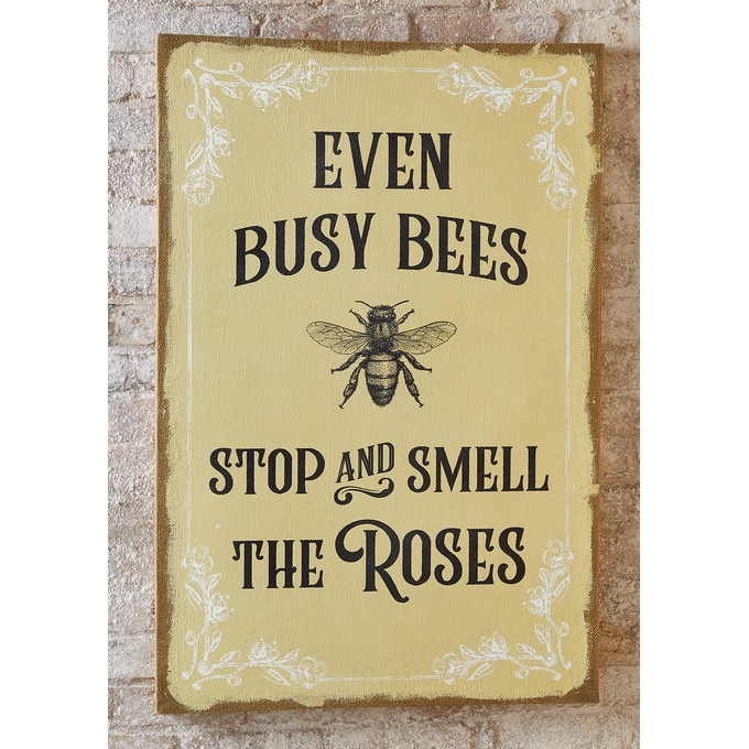 Busy Bees Burlap Wall Art, , large