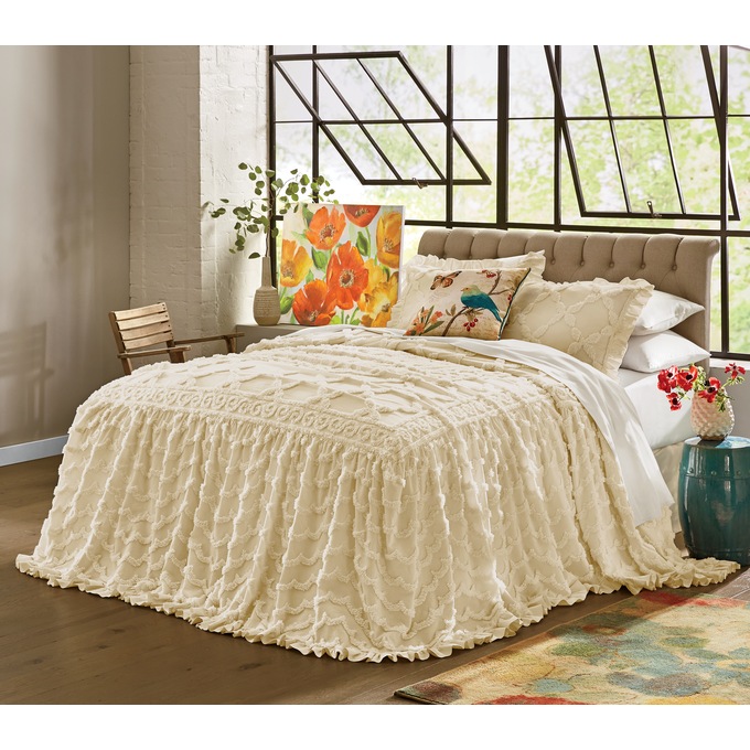Angelica Ruffle Chenille Sham, , large