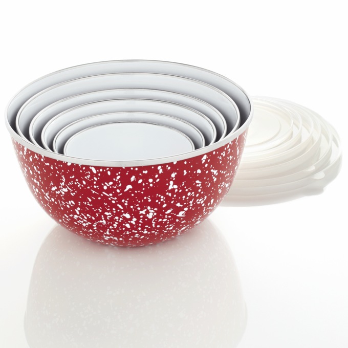 12-Piece Speckled Bowl Set, , large